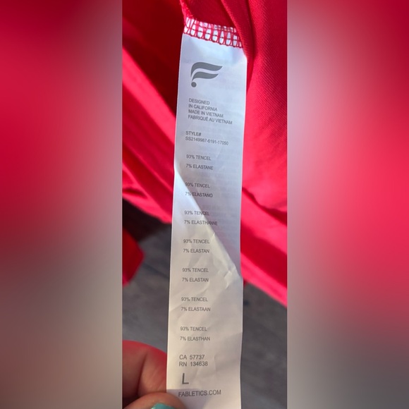 Fabletics Laila Wrap Top in Blaze - Picture 6 of 6